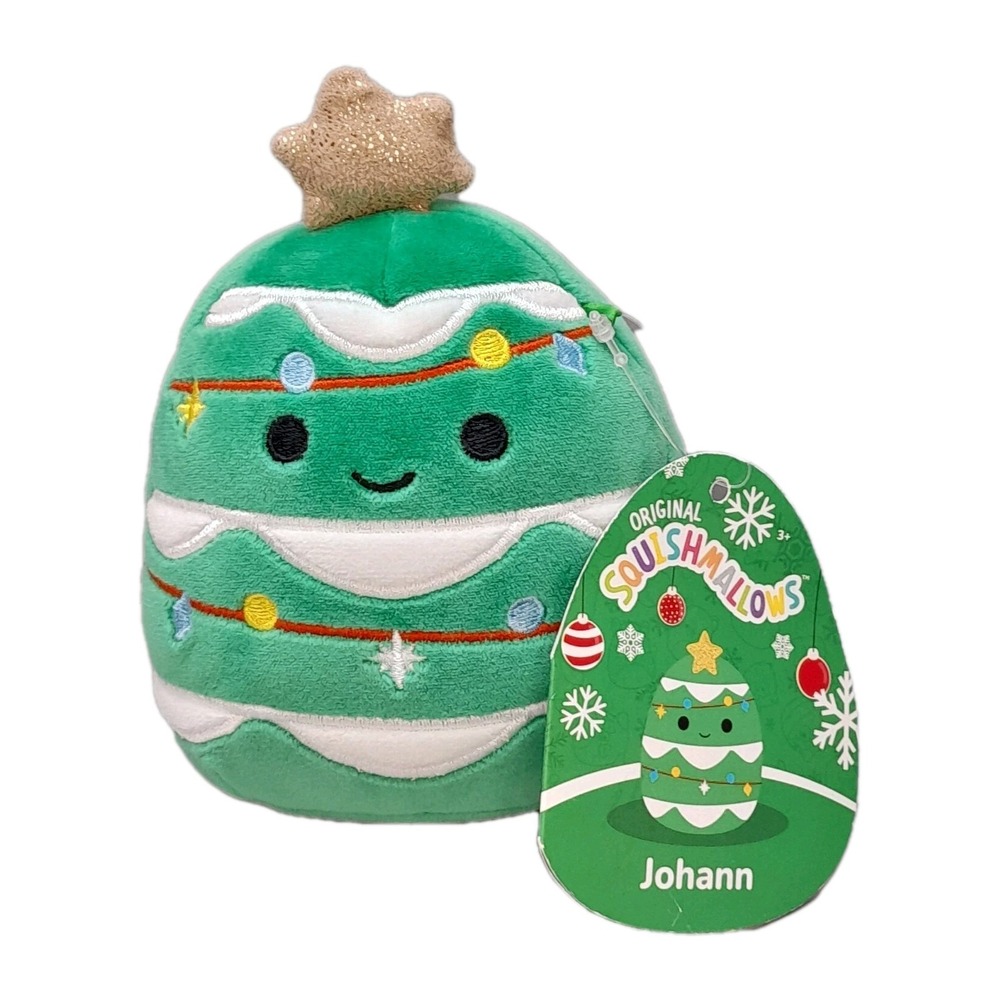 Squishmallows Johann Christmas Tree Plush 4"‎ Kellytoy 2023 NWT